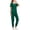 Army Green-04, variant on Uniform Medical for Women Round Neck Top and Pants Set Short Sleeve Elastic Waist Cuffed Pants with pockets Casual Workwear Uniform