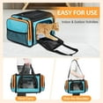 thumbnail image 6 of Large Cat Carrier for 2 Cats - Extra Large Soft Pet Carrier for Small Dogs - Collapsible Travel Bag with Safety Belt & Shoulder Strap - 23"x13"x13", 6 of 8