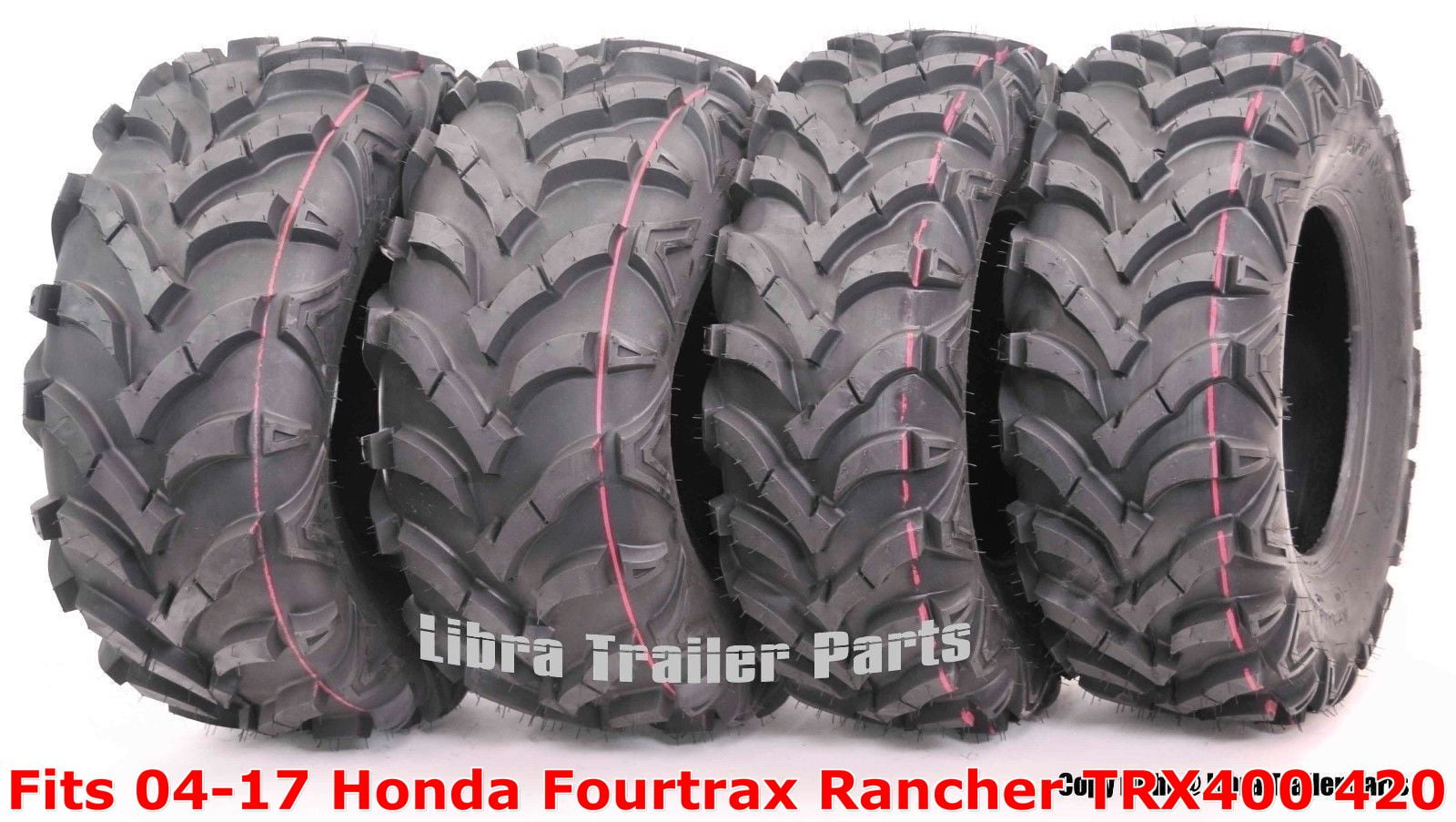 VANACC New Set of 4 ATV/UTV Tires 24x8-12 Front & 24x10-11 Rear 6PR for Honda FourTrax Rancher 4X4 ES 