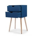 thumbnail image 5 of Topcobe 2 Pieces Modern 2 Drawer Nightstand for Home Office Small Spaces, Home Decor Minimalist Lamp Table for Bedroom Living Room, Easy Assembly Bedside Table Set for Sofa Couch, Blue, 5 of 11