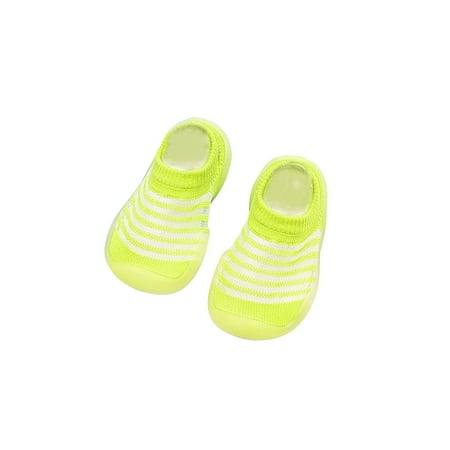 

DNDKILG Infant Baby Girl Boy First Walkers Shoes Slippers Toddler Child Spring Summer Fall Non-Slip Floor Socks Yellow 6M-3Y 19