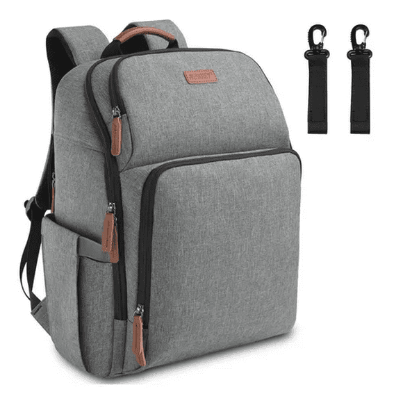 Mochila Impermeable Malubero Para Pañales De Bebé gris Malu1317