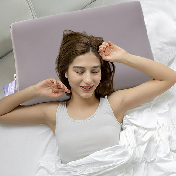 Antibacterial Waterproof Memory Foam Pillowcase - 40x60cm (15.75x23.62in), Breathable Ice Silk Fabric, TPU Waterproof Layer, Anti-Dust Mite, Machine Washable - Blue/Light Blue/White/Gray/Khaki