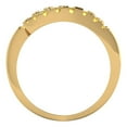 thumbnail image 5 of 0.235 ctw Wedding Band for Women - 14K Yellow Gold Natural Citrine Stackable Eternity Ring, 5 of 6