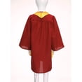 thumbnail image 3 of inlzdz Robe de Collation des Grades Unisexe pour Enfants Garçons Filles avec Pompon Doré Écharpe Simple 2025 Rouge 33, 3 of 7