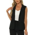 thumbnail image 4 of INSPIRE CHIC Sleeveless Blazer for Women's Business Casual Work Office Suit Vest Jacket M Black, 4 of 6