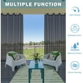 thumbnail image 5 of GoXteam Black Outdoor Sheer Curtains for Patio Waterproof, 2 Panels Grommet Indoor Voile Sheer Curtain for Living Room, Bedroom, Porch, Pergola, Cabana, 52 x 84 inch, 5 of 7