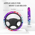 thumbnail image 6 of YFYANG Universal Elastic Color Abstract Watercolor Car Steering Wheel Cover, Non-Slip Sweat Absorbent, 6 of 8