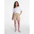 thumbnail image 2 of Time and Tru Women's Poplin Shorts, Sizes XS-XXXL, 2 of 5