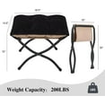 thumbnail image 2 of 15 Inch Folding Ottoman Set of 2, Foldable Footrest Stool for Couch, Small Foot Stool for Sofa, Accent Padded Ottomans for Living Room Bedroom Black, 2 of 8