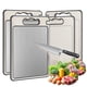 thumbnail image 1 of 2 IN 1 Tabla de Cortar de Acero Inoxidable - 36.5 * 25 CM, Tablas Para Picar Cocina, Titanium Cutting Board, Tabla de Cortar Cocina Para Diferentes Materiales Alimenticios (Patr&oacute;n plano (2p, 1 of 8