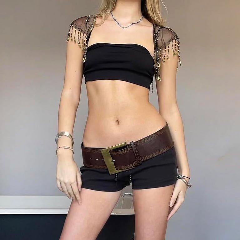 Women Vintage Y2k Belt Concho Rivet Leather Belts Western Cowgirl
