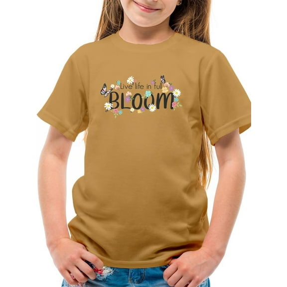 Live Life In Full Bloom T-Shirt Juniors -Image by Shutterstock, x-Large