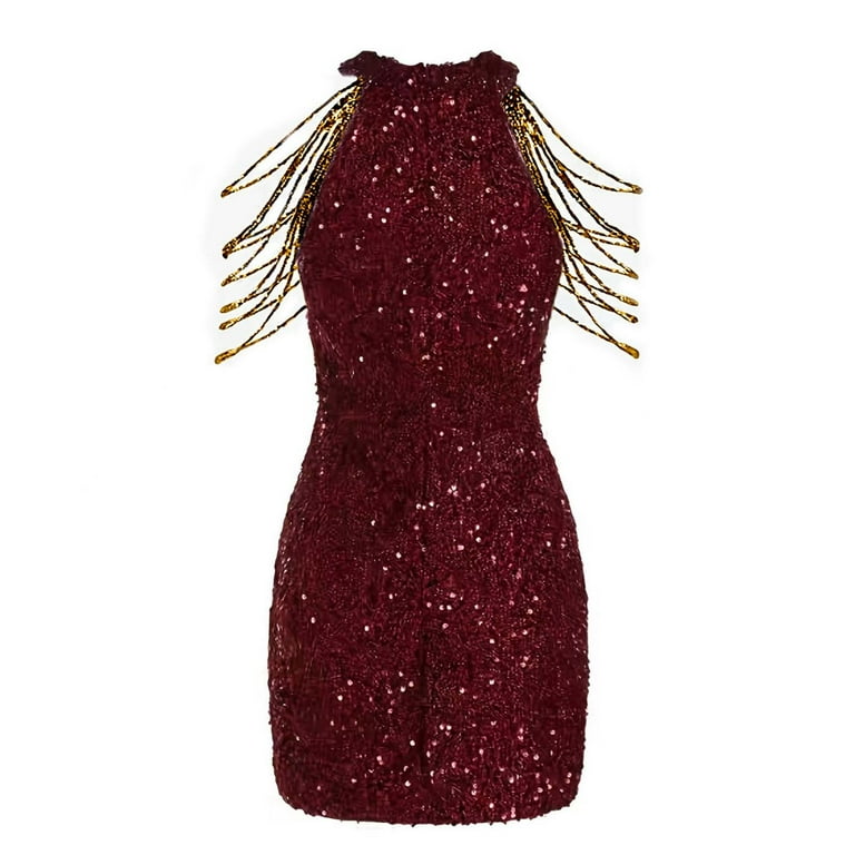 Sexy Solid Tassel Sequins V Neck Wrapped Skirt Dresses(4 Colors) Sexy Solid Tassel Sequins V Neck Wrapped Skirt Dresses(4 Colors)