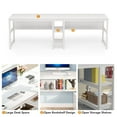 thumbnail image 5 of Tribesigns Two Person Desk with Bookshelf, 78.7 Computer Office Double Desk for Two Person, Rustic Writing Desk Workstation with Shelf for Home Office (White), 5 of 7