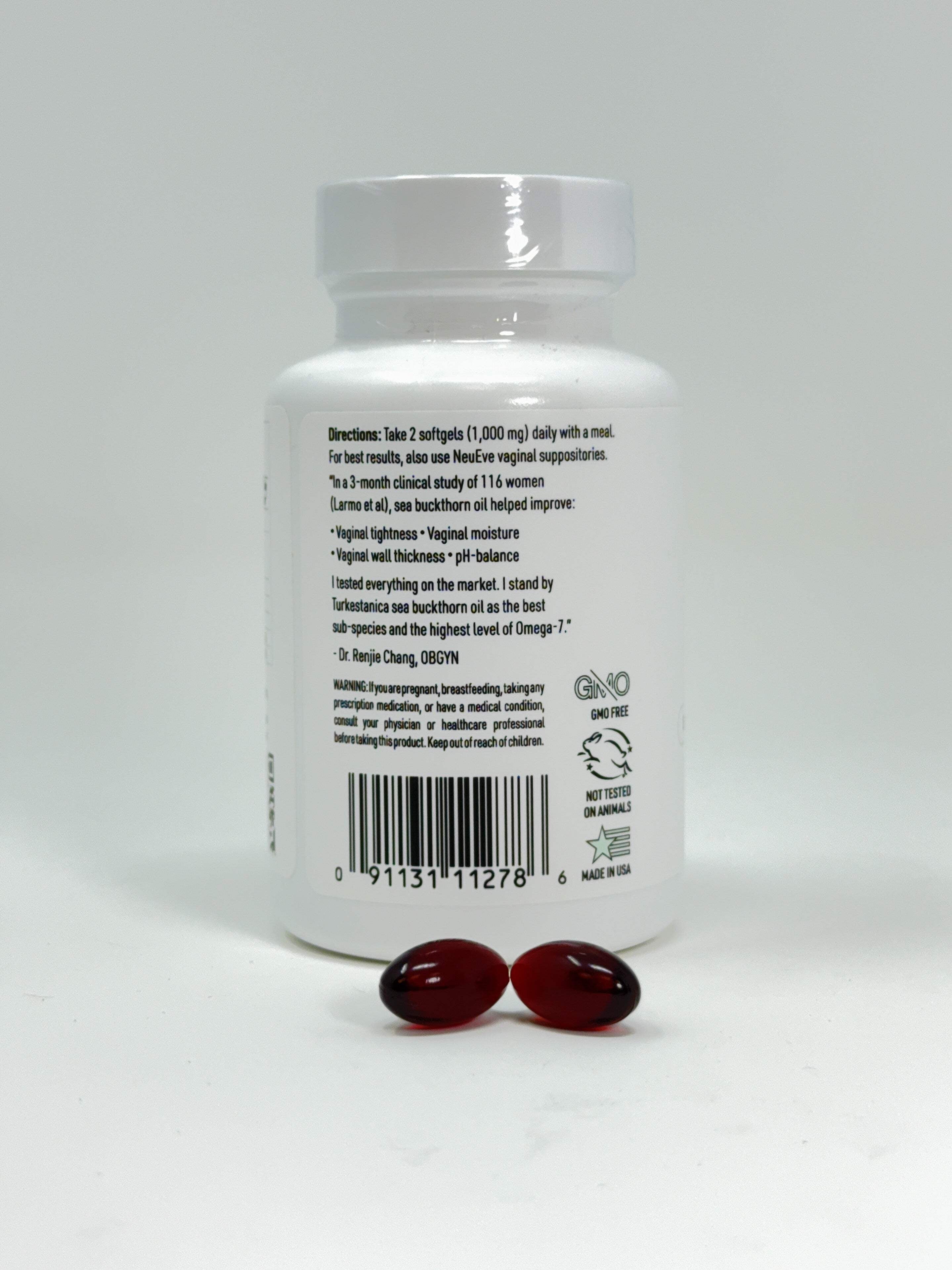 NeuEve Vaginal Moisture Support Supplement for Women – Hormone-Free Daily Capsules, 60 Count