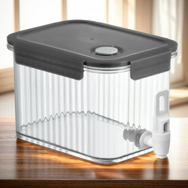 Dispensador de bebidas para frigorífico de 2,5/3,5 L, dispensador de bebidas a prueba de fugas, dispensador de limonada de gran capacidad para té helado, limonada, zumo y leche