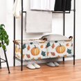 thumbnail image 3 of Yayeee Foldable Storage Basket for Shelves with Handles Waterproof Cloth Bins, Pumpkins Pattern, 3 of 7