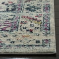 thumbnail image 3 of SAFAVIEH Madison Dahila Floral Bordered Runner Rug, Light Grey/Fuchsia, 2' x 8', 3 of 7