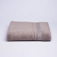 thumbnail image 2 of Melissa Linen Bath Sheet 100% Turkish Cotton 600 GSM 3 Piece Bath Sheet Set in Mocha, 2 of 5
