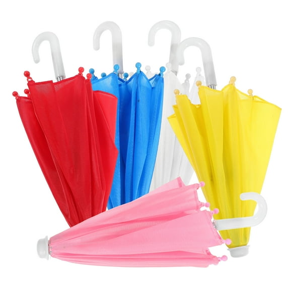 WRITWAA Umbrella Decor Simple Style Alloy Assorted Color 5Pcs