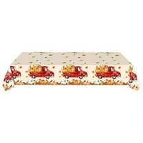 Btomtd 107.87 x 53.93 inch Maple Leaf Pumpkin Thanksgiving Table Cloth Autumn Theme Disposable Tablecloth Party Table Cloth Decor, A