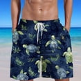 thumbnail image 2 of ZCFZJW Men's Swim Trunks Quick Dry 3D Ocean Marine Printed Beach Board Shorts with Pockets Casual Big and Tall Lightweight Drawstring Elastic Waist Cool Bathing Suits Dark Blue XL, 2 of 5