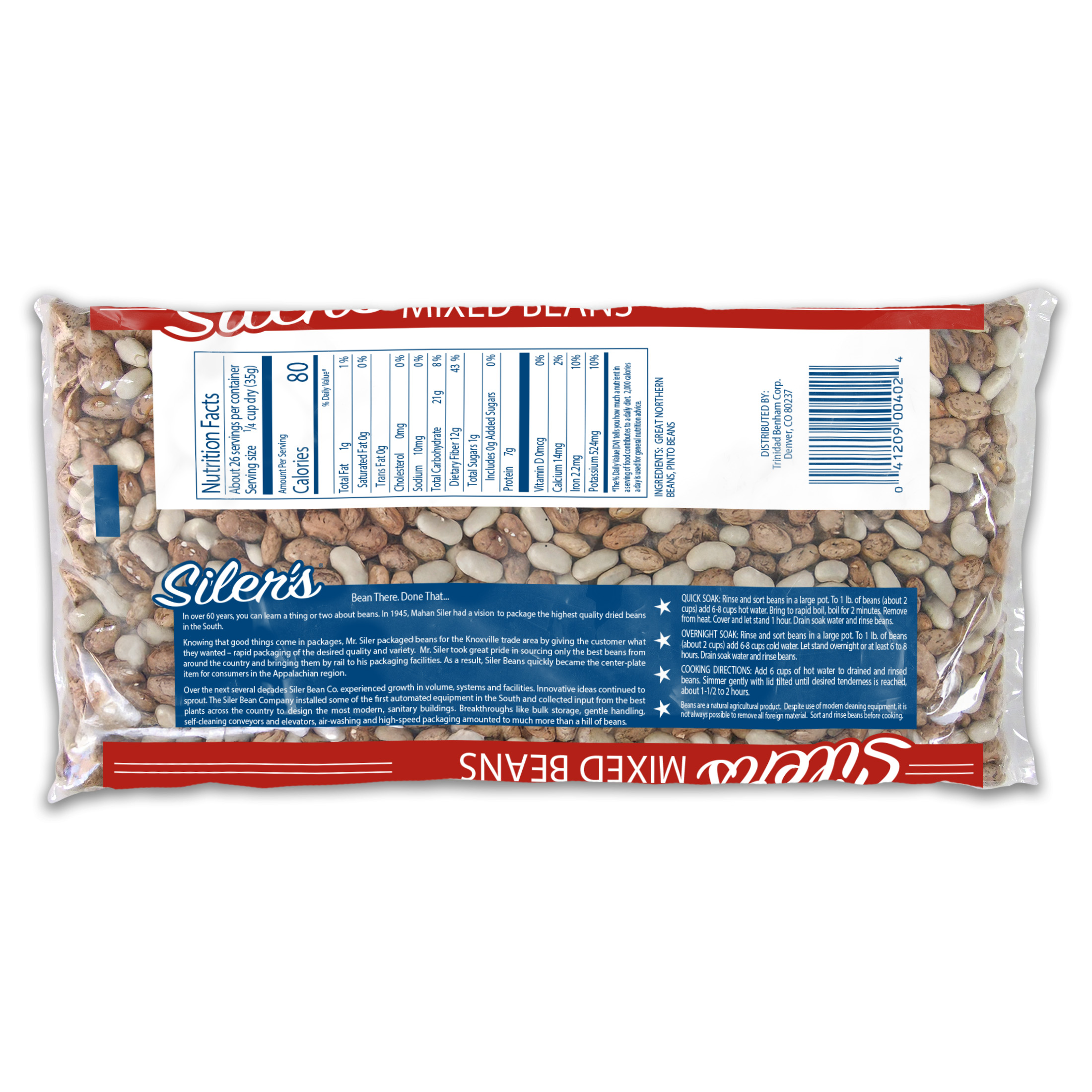 Silers Selected Beans Dried Mixed Beans, 32 oz