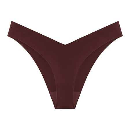 

Ladies Panties Breathable Traceless Ice Silk Underwear Mid Waist Comfortable Sexy Triangle Panties For Women