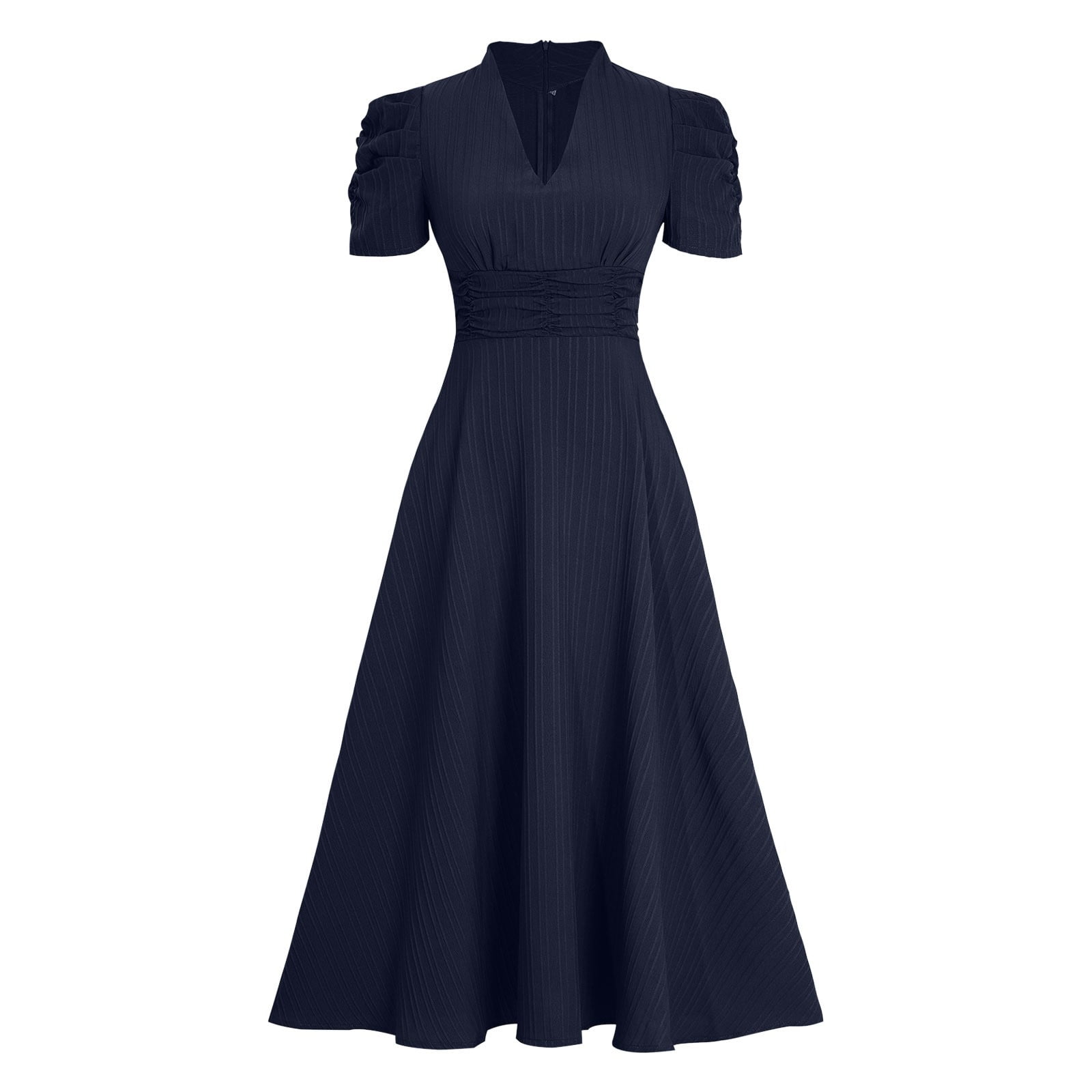 Women's Short Sleeve Dress High Waist V Neck Puff Sleeve Dresses Wedding Guest Formal Evening Party Maxi Dress Woman Dresses Casual Long Sleeve Dresses Casual for Women Petite Dresses for Women Summer