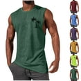thumbnail image 3 of Nnhblu Men's Tank Top Summer Workout Muscle Sleeveless Coconut Printed Shirts for Swim Beach Bodybuilding Blue,S-4XL, 3 of 7