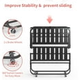 thumbnail image 6 of Folding Bed with Mattress for Adults,75"x38" Portable Twin Roll Away Beds with Wheels,5" Thick Memory Foam Mattress Foldable Bed for Guest Hideaway Metal Rollaway Bed Frame Space Saving, 6 of 9
