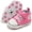 A02-pink, variant on Baby Girls Boys Shoes Soft Anti-Slip Sole Newborn First Walkers Star High Top Canvas Denim Unisex Infant Sneaker
