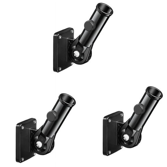 3X Flag Pole Holder Mounting Bracket Adjustable Flagpole Rod Hitch Bracket Multi-Position Flag Pole Bracket,Black