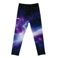thumbnail image 4 of Odeerbi 3-12 Years Kids Girls Leggings Starry Sky Print Stretchy Tights Compression Pants Starlit High Waist Soft Pantyhose, 4 of 4