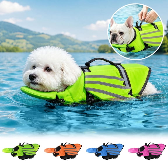 Dog Life Jackets, Dog Life Vests for Swimming, Beach Boating with High Buoyancy, Puppy Life Vests for Swimming for Small Medium Dogs, M
