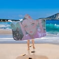 thumbnail image 5 of Anime Girl and Cat Hooded Beach Towel Kids Bath Towels Quick Dry for Pool Swiming 50" x 23.5" Microfiber Soft Bathrobe, 5 of 7