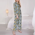 thumbnail image 3 of Vsdgher Lightning Bolts Pajamas Set Long Sleeve Sleepwear Womens Button Down Nightwear Pj Sets-Small, 3 of 7
