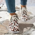 thumbnail image 2 of Rokment Christmas Snow Boots for Women 2025 Winter Xmas Festival Fleece Lined Wide Width Combat Flat Warm Fold over Ankle Booties Beige Size 6.5, 2 of 6
