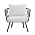 thumbnail image 4 of Modway Riverside Outdoor Patio Aluminum Armchair in Gray White, 4 of 6