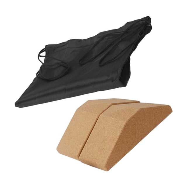 serony Cork Squat Wedge Yoga Block Yoga Prop Accessory for Pilates Stretching 2 Piieces with bag