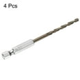 thumbnail image 3 of Uxcell 4pcs M35 High Speed Steel Cobalt Twist Drill Bit 3.5mm Dia 1/4" Hex Shank, 3 of 6