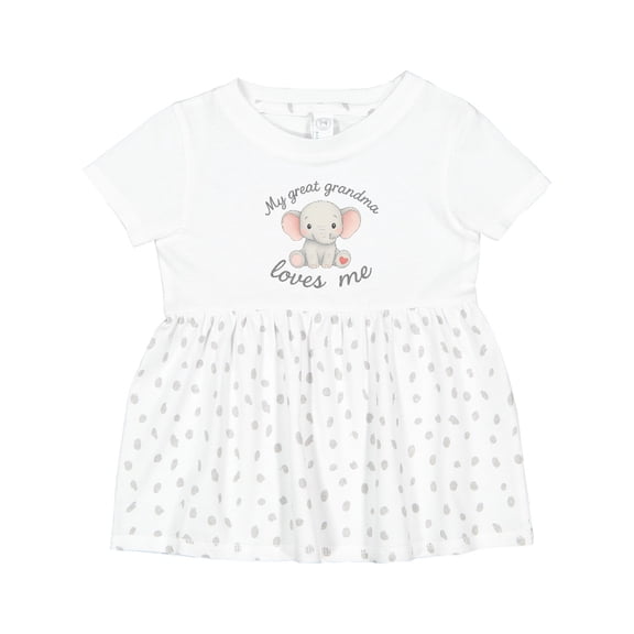 Inktastic Cute Elephant My Great Grandma Loves Me Girls Baby Dress