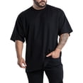 thumbnail image 6 of JH Design Men’s Black Crew Neck Big & Tall Short Sleeve T Shirts in 3 Pack or 6 Pack, 6 of 6