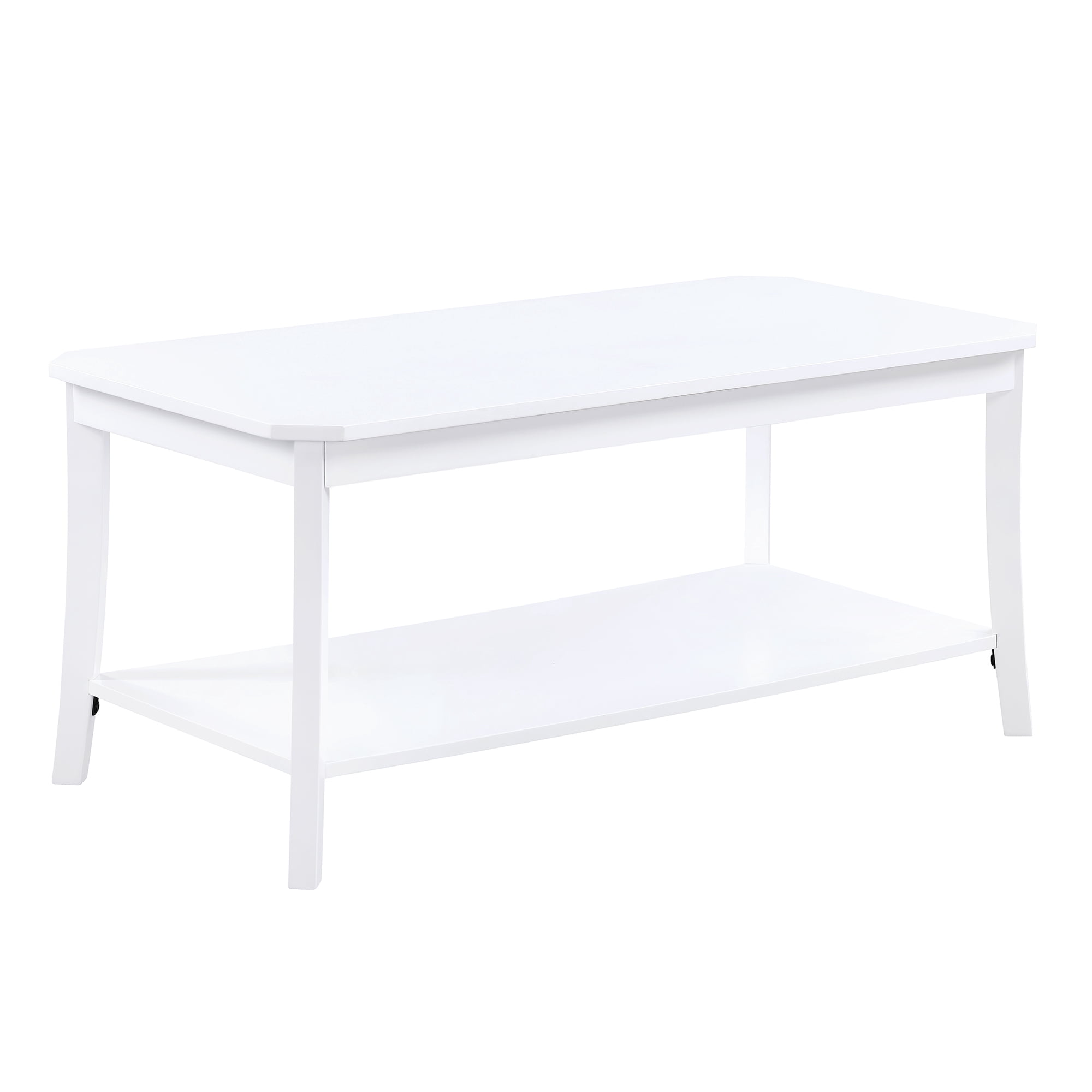 Convenience Concepts Designs2Go Ensenada Coffee Table with Shelf, White