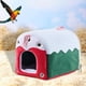thumbnail image 5 of Nido cálido para loros, cama para acurrucarse, fácil de colgar, accesorios para jaula, forro polar suave Verde, 5 of 9