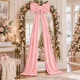 thumbnail image 4 of Christmas Pink Velvet Bows Giant Pre-Tied Vintage Christmas Tree Bows for Wedding Holiday Tree Topper Window Wall Mantle, 4 of 5
