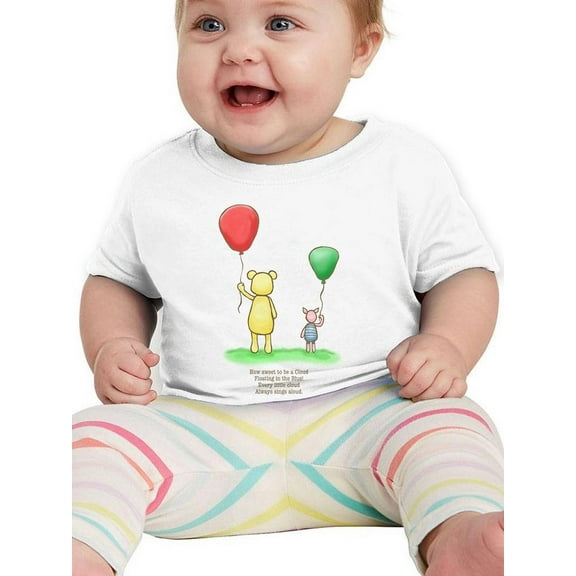 Pooh Bear W Balloons T-Shirt Infant -Smartprints Designs,  24 Months