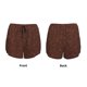 thumbnail image 3 of Balery Dark Brown Glitter Pantalones cortos deportivos para mujer con forro y dos bolsillos, elásticos, para entrenamiento, gimnasio, yoga-Medium, 3 of 7