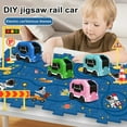 thumbnail image 3 of 1 Set DIY City Map Puzzle Rail Car Set Exciting Racing Adventures Improve Creativity Jigsaw Rail Car for Kids, 3 of 6